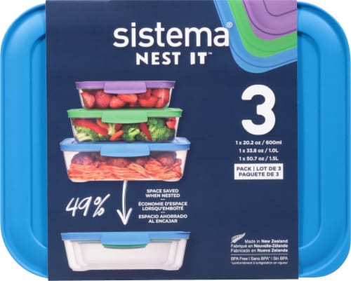 Sistema Nest It Food Containers Perspective: top
