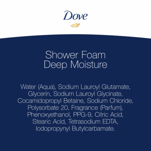 Dove Shower Foam Deep Moisture Foaming Body Wash 4 Count Perspective: top