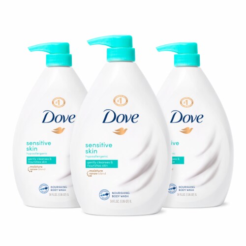 Dove Sensitive Skin Body Wash Perspective: top