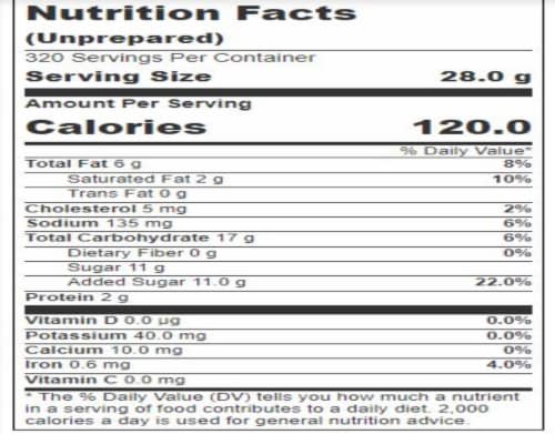 Otis Spunkmeyer Value Zone Peanut Butter Cookies Dough, 1 Ounce (320 per case) Perspective: top
