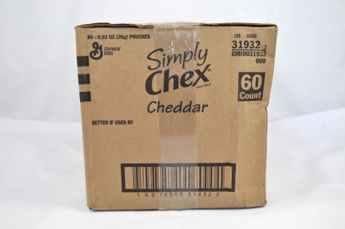General Mills Simply Chex Cheddar Pieces Cereal Cups Perspective: top
