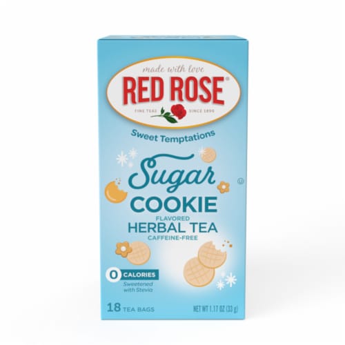 Red Rose Sweet Temptations Dessert Tea Sugar Cookie, 18 Count Pack of 6 Perspective: top