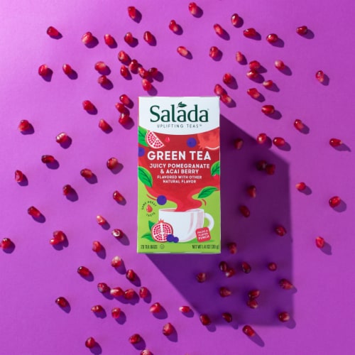 Salada Pomegranate Acai Green Tea 20 ct - 6 pack Perspective: top
