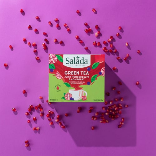 Salada Pomegranate Acai Green Tea 40 ct - 6 pack Perspective: top