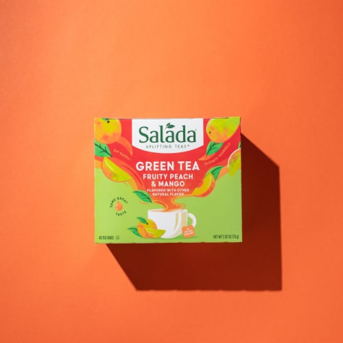 Salada Peach Mango Green Tea 40ct - 6 pack Perspective: top