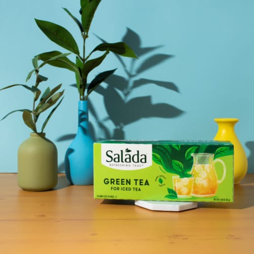 Salada Family Size Pure Green Tea for Iced Tea 24ct - 12 pack Perspective: top
