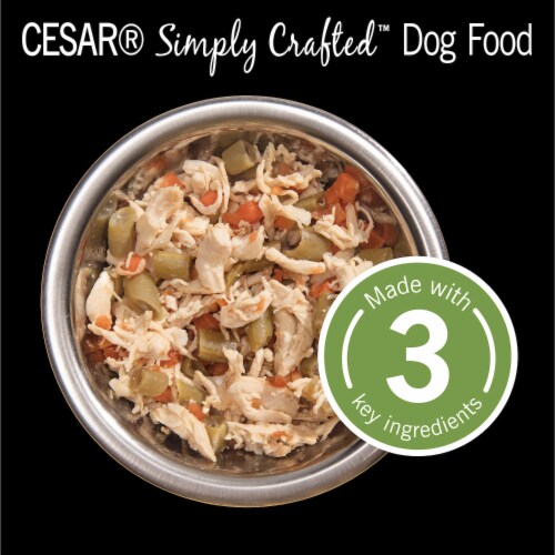 Cesar® Simply Crafted­™ Chicken Carrots & Green Beans Wet Dog Food Perspective: top