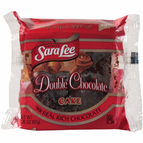 Sara Lee Iced Double Chocolate Cake, 2.25 Ounce -- 24 per case Perspective: top