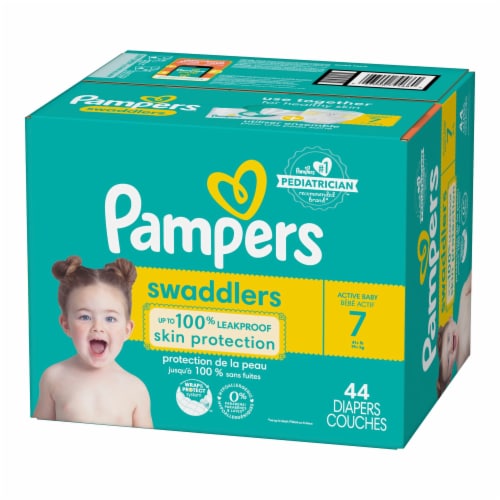 Pampers SWADDLERS Diapers Active Baby 4.5X 7/Giant Plus Perspective: top