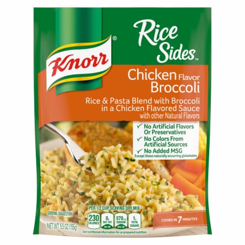 Knorr® Chicken Broccoli with Long Grain Rice and Vermicelli Pasta Rice Sides Case Sale Perspective: top