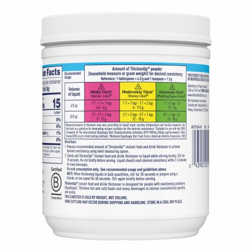 Nestle ThickenUp Food & Drink Thickener Unflavored 8 oz Canister 12 Ct Perspective: top
