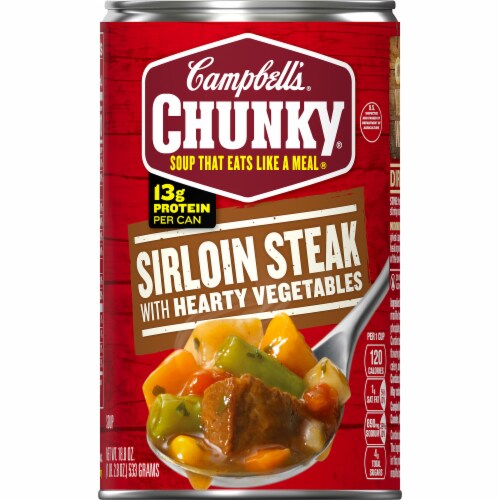 Campbell's Chunky Grilled Sirloin Steak with Hearty Vegetables Soup Case Sale Perspective: top