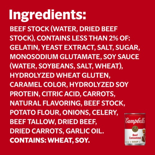 Campbell's Condensed Beef Consomme Perspective: top