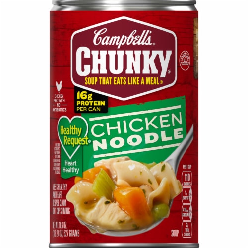 Campbell's Chunky Healthy Request Chicken Noodle Soup Case Lot Sale Perspective: top