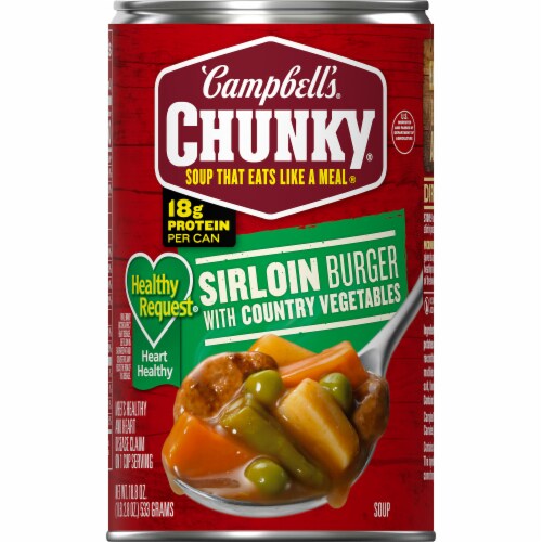 Campbell's Chunky Sirloin Burger with Country Vegetables Soup Case Sale Perspective: top