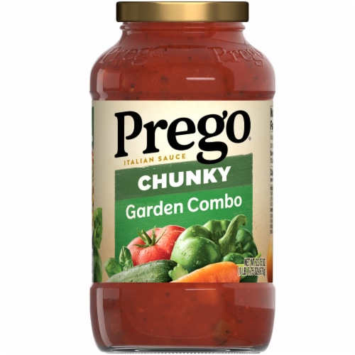 Prego® Chunky Garden Combo Pasta Sauce Case Perspective: top