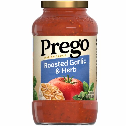 Prego Roasted Garlic & Herb Italian Sauce Case Lot Sale Perspective: top