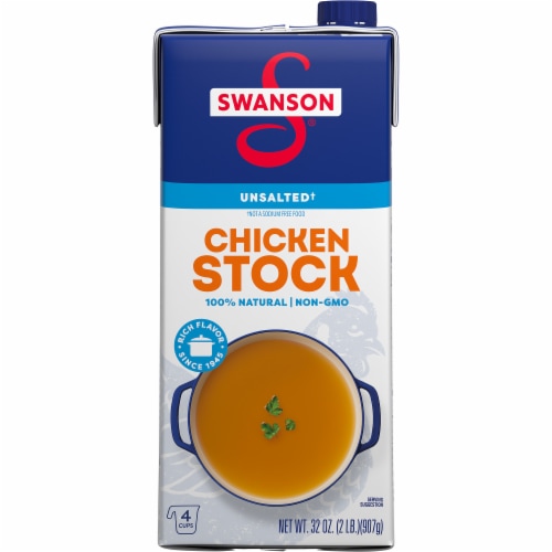 Swanson® Unsalted Chicken Broth Case Perspective: top