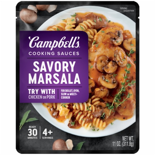 Campbell's® Cooking Sauces Savory Marsala Pouch Perspective: top