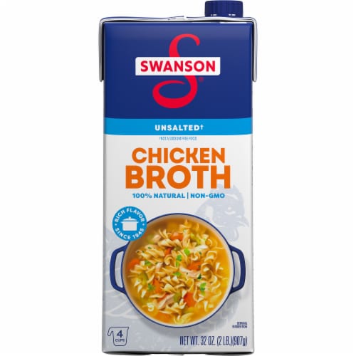 Swanson® Unsalted Chicken Broth Pack Perspective: top