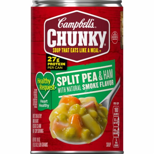 Campbell's® Chunky® Healthy Request® Split Pea & Ham Soup Case Perspective: top