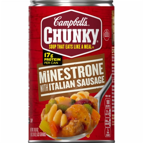 Campbell's® Chunky® Minestrone with Italian Sausage Soup Case Perspective: top