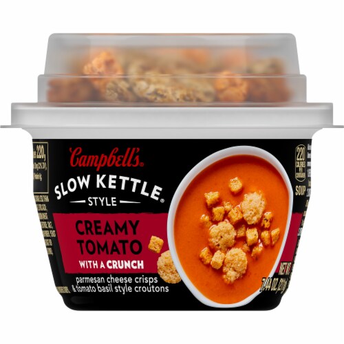 Campbell's Slow Kettle Style Creamy Tomato Soup With A Crunch Perspective: top