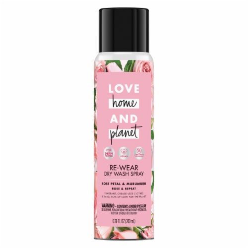 Love Home & Planet Rose Petal & Murumuru Dry Wash Spray Perspective: top