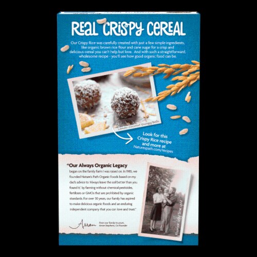 Nature's Path Organic® Crispy Rice Cereal Perspective: top