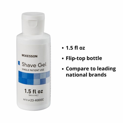 McKesson Shaving Gel 1.5 oz. Flip Top Bottle , 23-K800C, 1 Ct Perspective: top