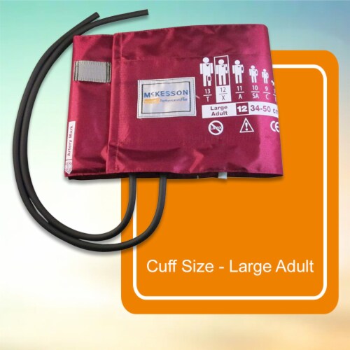 McKesson LUMEON Large Adult Cuff Arm Reusable Blood Pressure Cuff 1 per Box Perspective: top