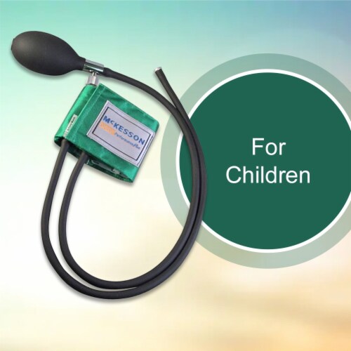 McKesson LUMEON Child Cuff Arm Reusable Blood Pressure Cuff and Bulb 1 per Box Perspective: top