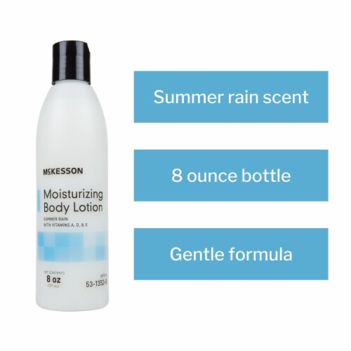 McKesson Summer Rain Scent Hand and Body Moisturizer Lotion 8 oz. Bottle 53-1352-8 1 Ct Perspective: top