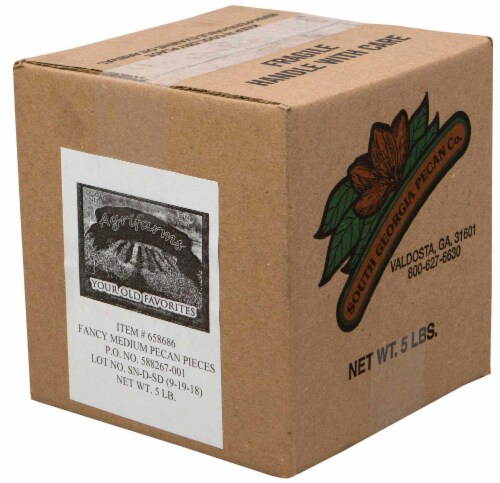 Commodity Nutmeats Medium Pecan Pieces, 5 Pound -- 1 each Perspective: top