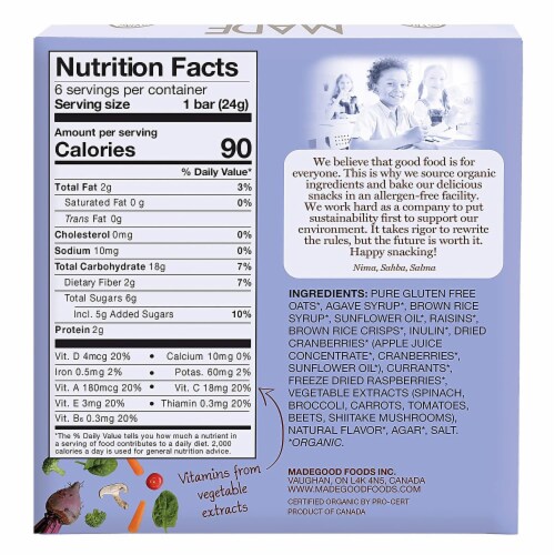 Made Good® Granola Bar Mixed Berry Perspective: top