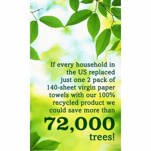 Seventh Generation Recycled Paper Towels - Unbleached - Case of 30 - 120 Count Perspective: top