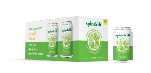 Spindrift Lime Sparkling Water Perspective: top