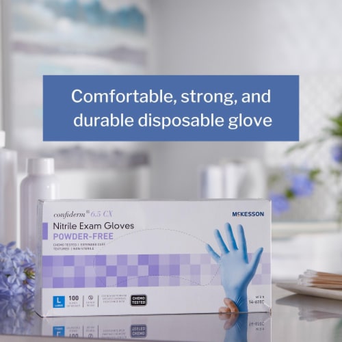 McKesson Nitrile Exam Glove - 100 per Box Perspective: top