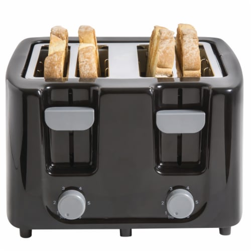 Continental 4-Slice Cool Touch Toaster Black Perspective: top