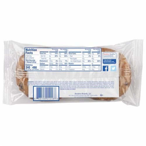 Hostess Glazed Blueberry Jumbo Donuts, 4 Ounce -- 36 per case Perspective: top