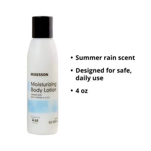 McKesson Summer Rain Scent Hand and Body Moisturizer Lotion 4 oz. Bottle 53-1351-4 48 Ct Perspective: top