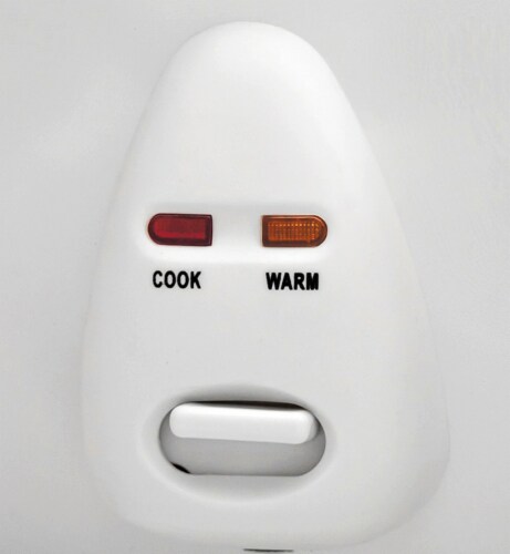Continental 6-Cup (Cooked) Rice Cooker White Perspective: top