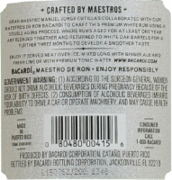 Bacardi Gran Reserva Maestro De Ron Perspective: back