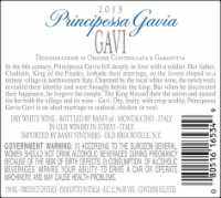 Principessa Gavia Piedmont Gavi Perspective: back