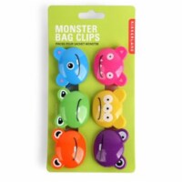 Kikkerland® Food Storage Seal Tight Monster Bag Clips (Set of 6)