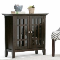 Simpli Home Bedford Wood Media Cabinet - Dark Tobacco Brown