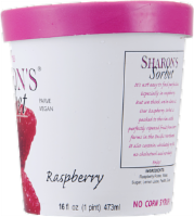 Sharon's Fat Free Raspberry Sorbet Pint Perspective: bottom