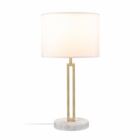 Globe Electric Matte Brass and Faux Marble Table Lamp Perspective: Main