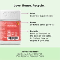 Olly Belly Peachy Peach Prebiotic & Probiotic Gummies Perspective: bottom