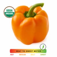 Organic Fresh Orange Bell Pepper Perspective: Main